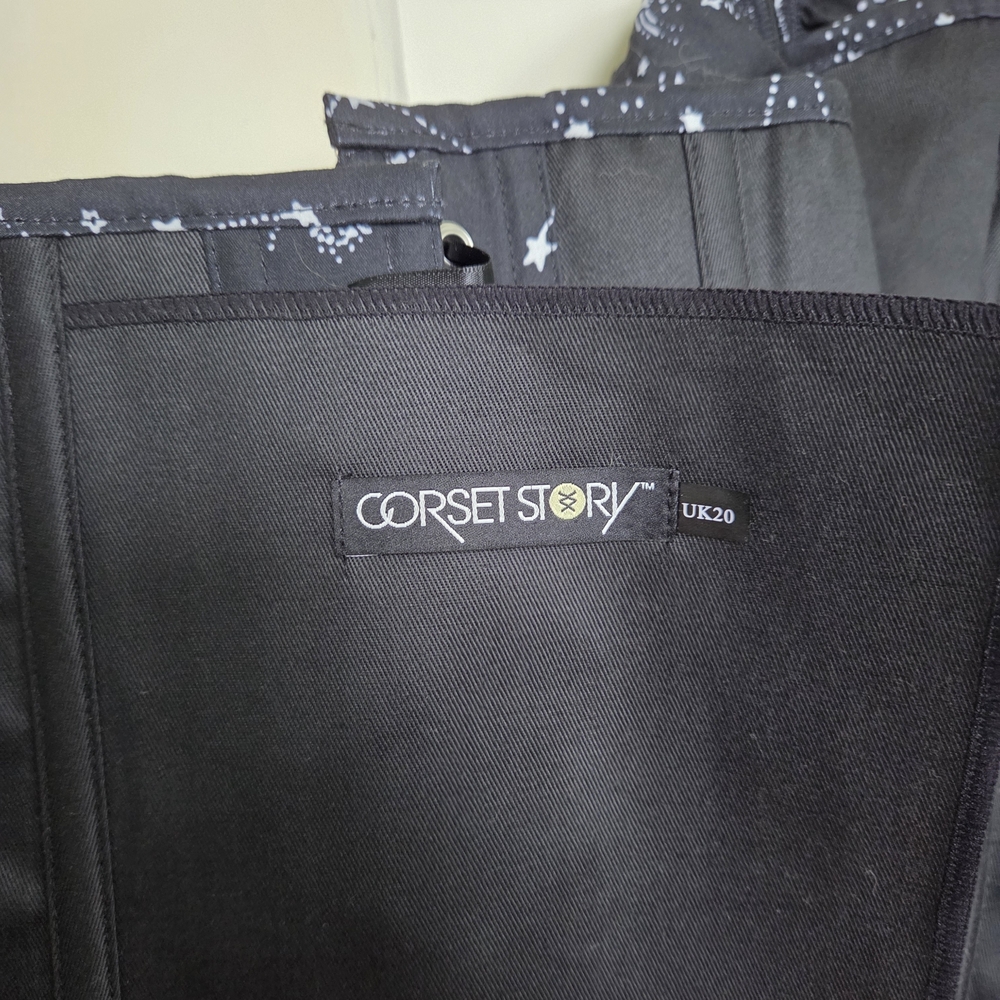 Corset Story Black Off Shoulder Constellation Print Corset Top (UK 20, US 14) - Picture 5 of 5